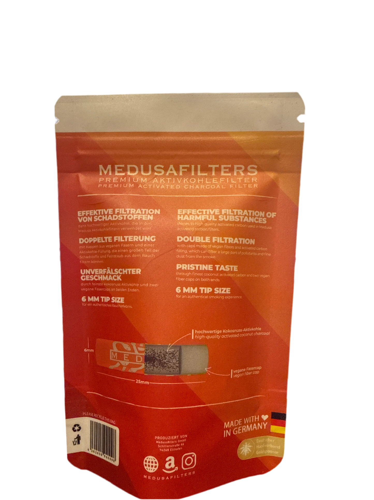 Medusafilters Aktivkohlefilter 6mm 50 Stk
