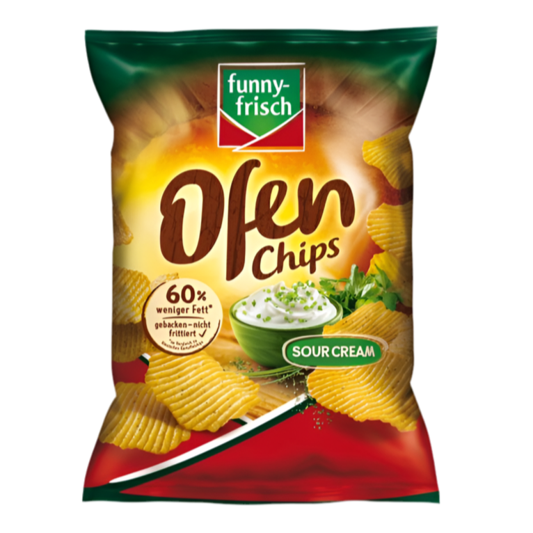 funny-frisch Sour Cream Ofenchips 125g