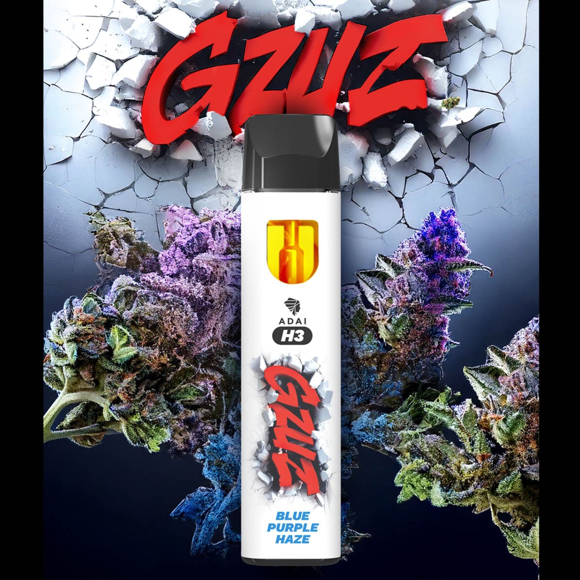 GZUZ - H3BTA Superior Blend Vape Blue Purple Haze V2 - 95% H3 - 1ml