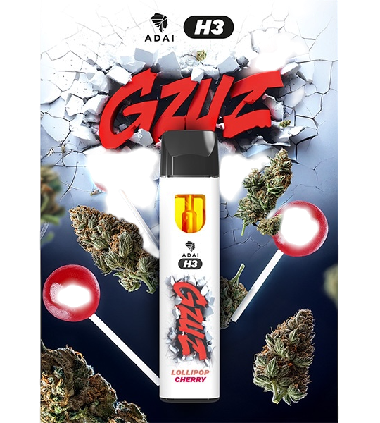 GZUZ H3 Superior Blend Vape LOLLIPOP CHERRY V2 95% H3 1ml