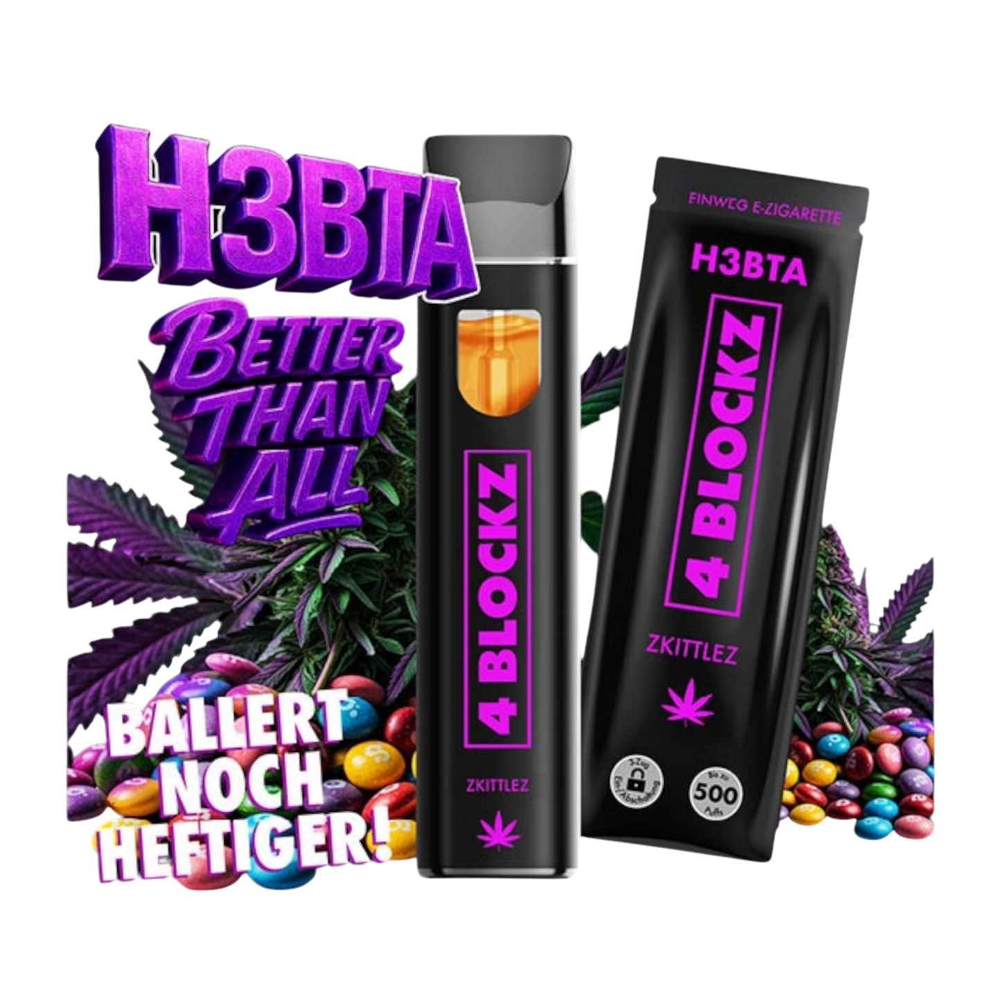 4 Blockz H3BTA Zkittlez 1ml H3 95%