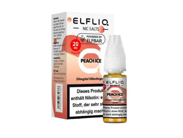 Elf Bar ELFLIQ - Peach Ice - Liquid - 20 mg/ml - 10 ml