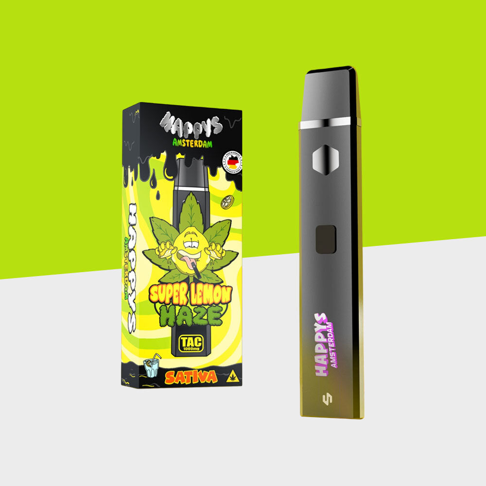 Happy's Amsterdam TAC Vape 1000mg - Super Lemon Haze F&B-MORE Happy's Amsterdam TAC Vape 1000mg - Super Lemon Haze F&B-MORE