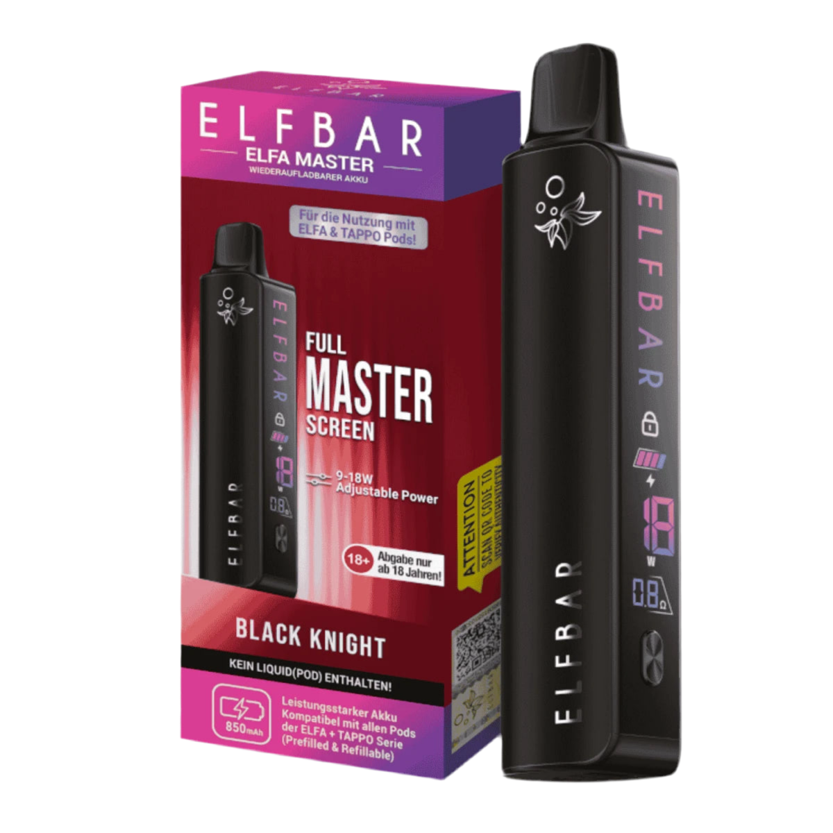 Elfbar Elfa Master Akku 850mAh Schwarz