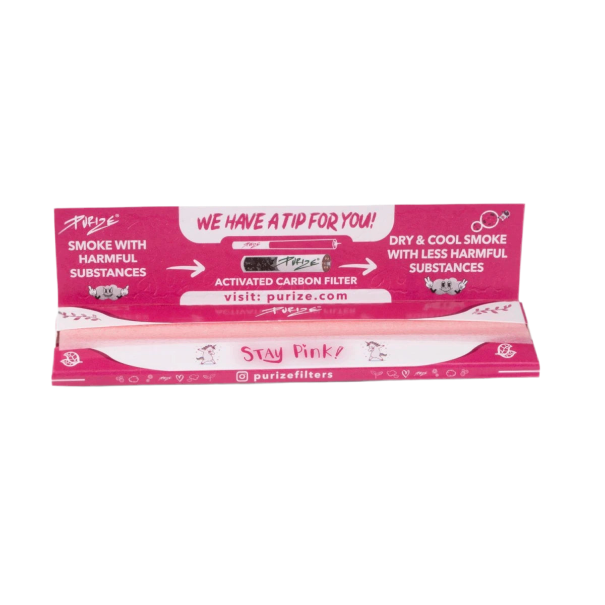 PURIZE® King Size Slim Longpapers Pink