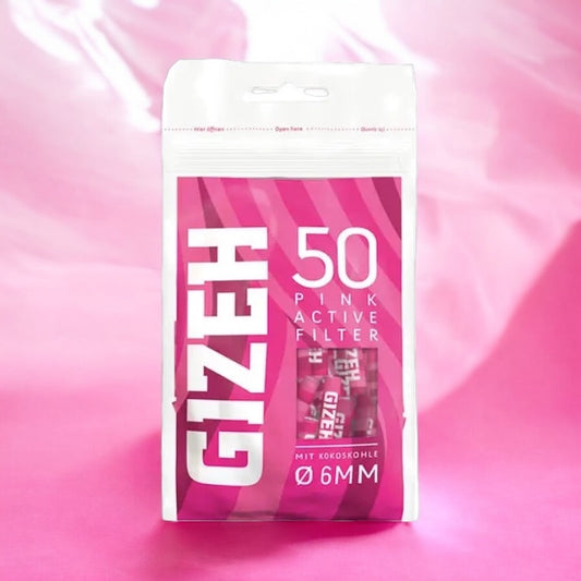 Gizeh - Active Filter Pink - 6mm - 50 Stück