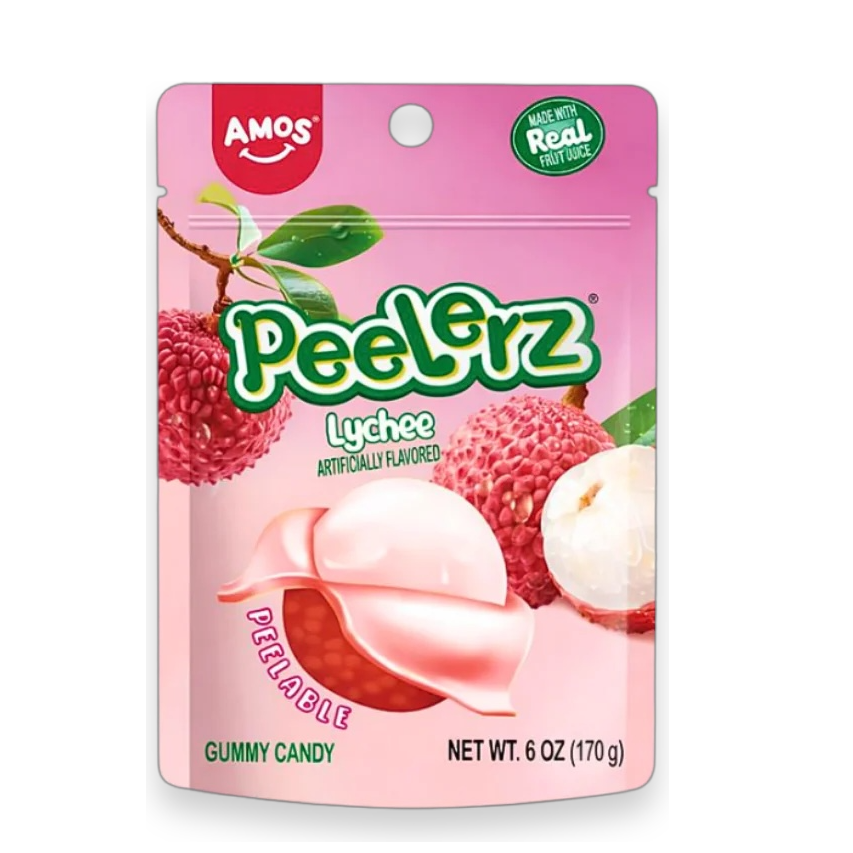Amos Peelerz Gummy Lychee 65g China Import