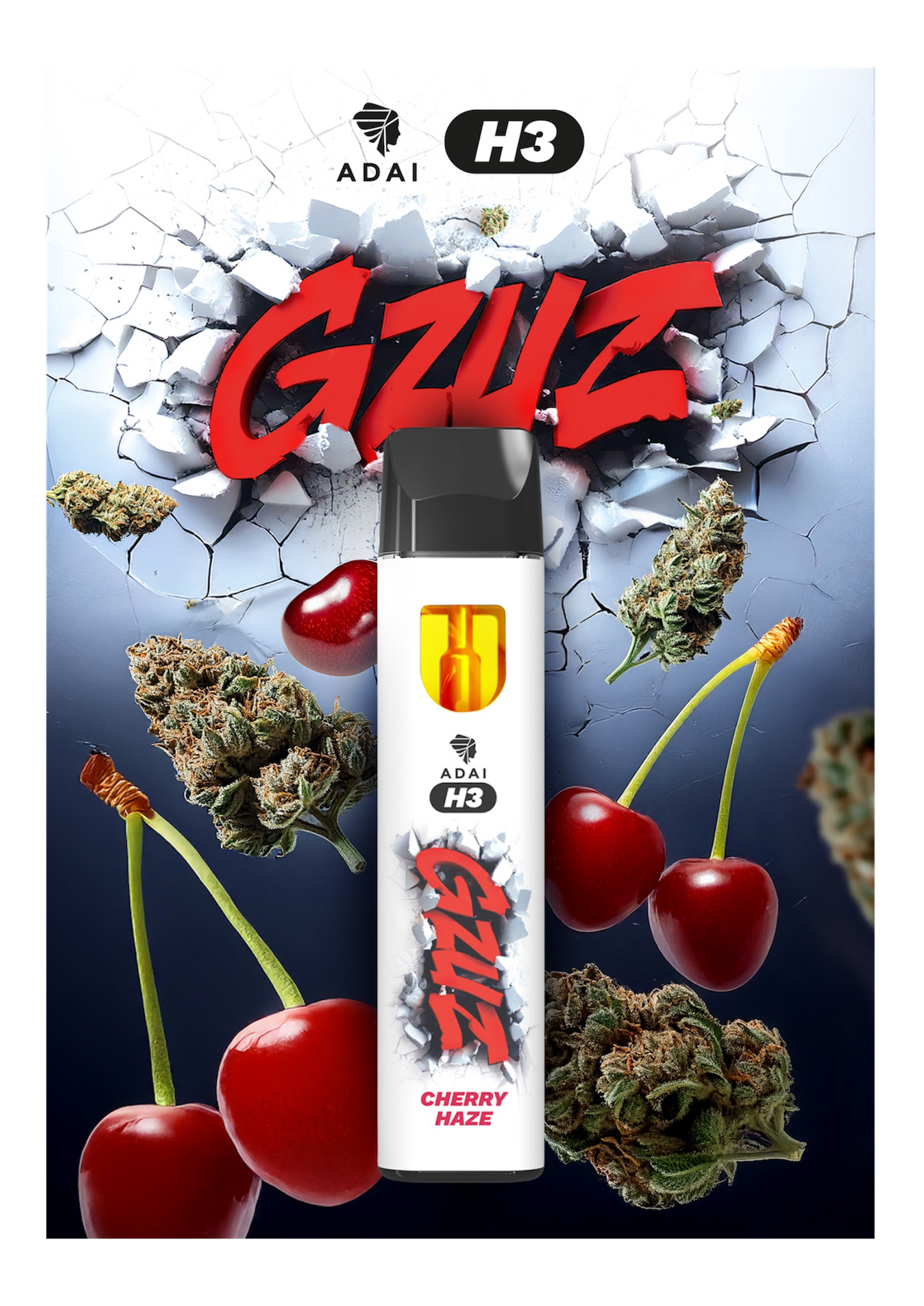h3 superior blend vape GZUZ - H3 Superior Blend Vape - CHERRY HAZE V2 - 95% H3