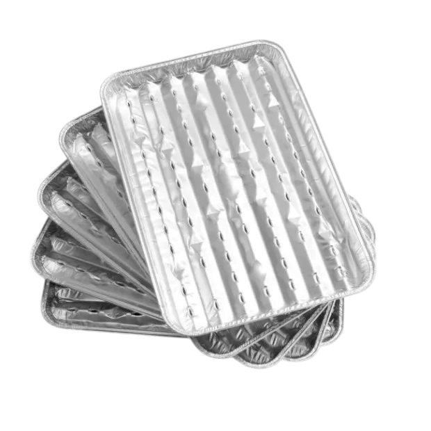 5x Landmann Aluminium Grillschalen 34x22,5cm