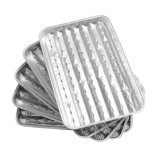 5x Landmann Aluminium Grillschalen 34x22,5cm
