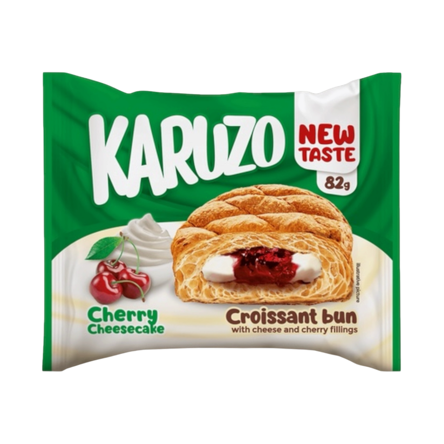 Karuzo Cherry Cheesecake Croissant Bun 82g