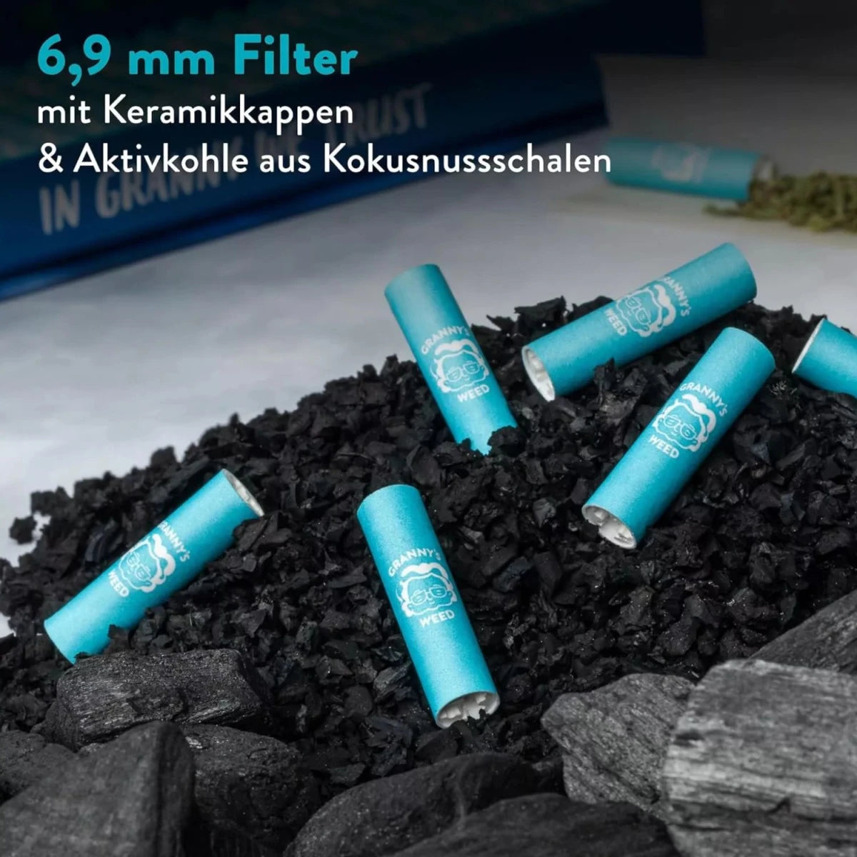 Grannys Weed Premium Aktivkohlefilter 6,9mm 50 Stk