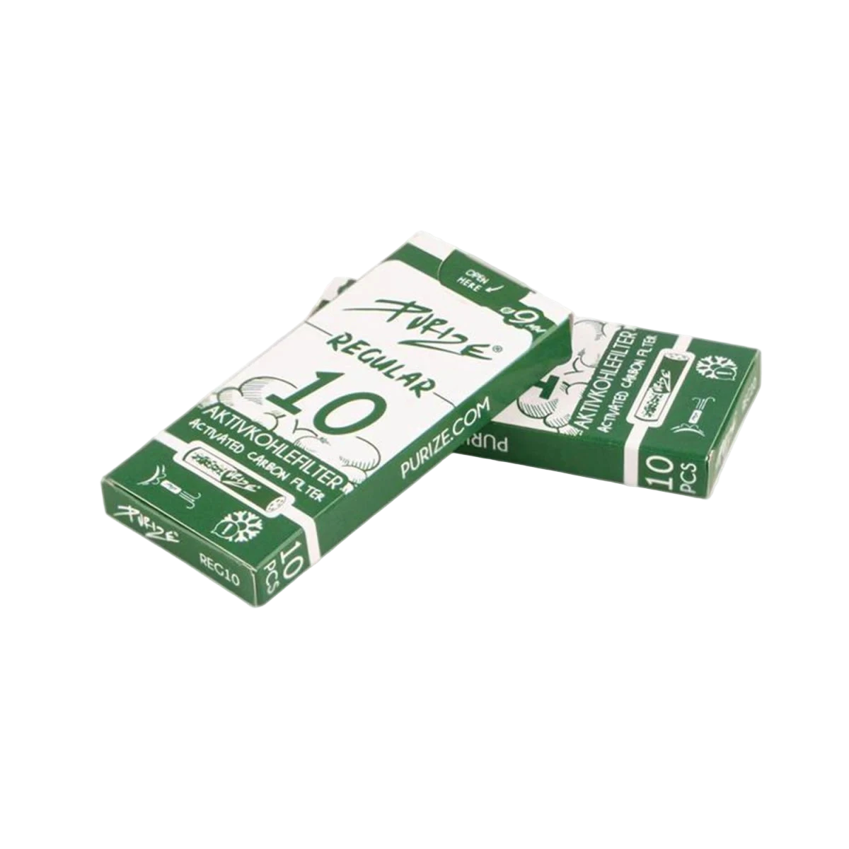 PURIZE® Regular Aktivkohlefilter 9mm 10 Stk