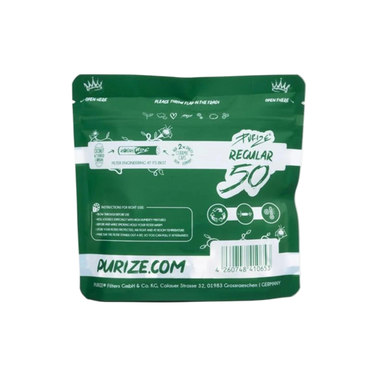 PURIZE® Aktivkohlefilter White 9mm 50 Stk