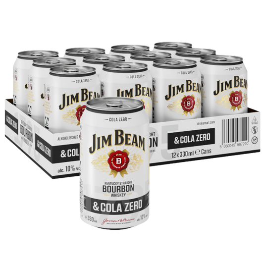 JIM BEAM & Cola Zero Mixgetränk 0,33l 10% vol.