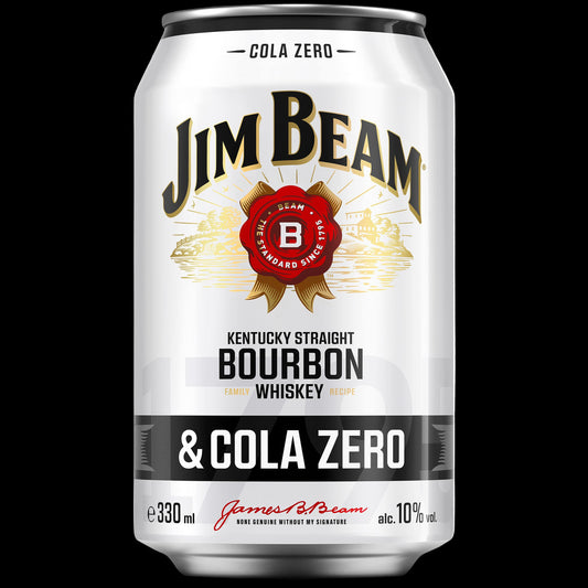 JIM BEAM & Cola Zero Mixgetränk 0,33l 10% vol.
