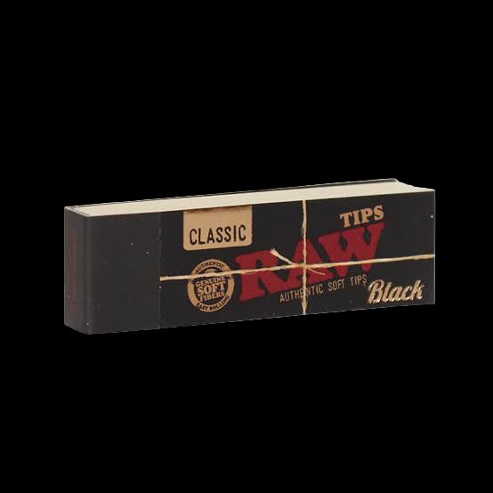 RAW - Filter Tips Black - (natural unrefined) -je 50 Filter Tips