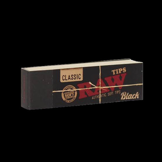 RAW - Filter Tips Black - (natural unrefined) -je 50 Filter Tips