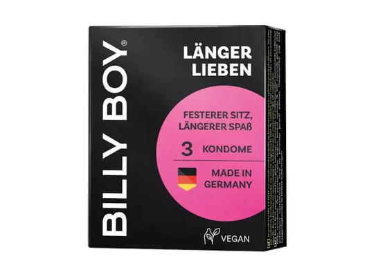 Billy Boy - Länger Lieben - glatt - Transparente Kondome mit Ring - 3er Pack