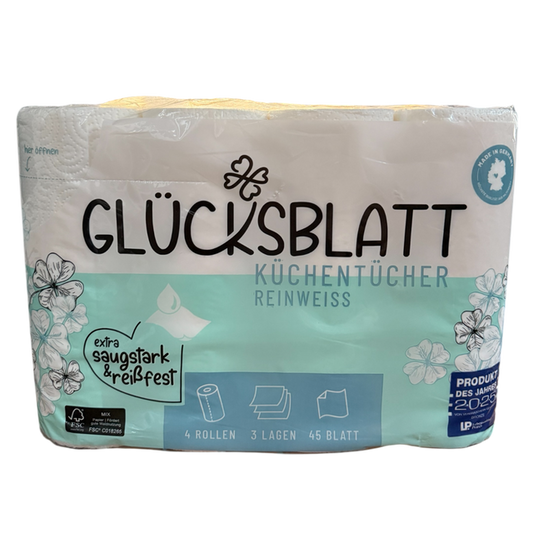 Glücksblatt Küchentücher 4 Rollen