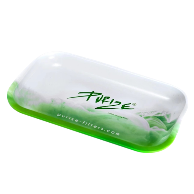PURIZE® Rolling Tray – Metall (grün/weiß)