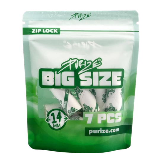 PURIZE® BIG SIZE Aktivkohlefilter – 14 mm (7 Stück)