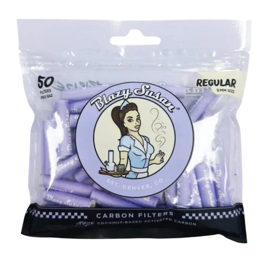 Blazy Susan x PURIZE® Activated Carbon Filter Tips–50 Stk (Regular 9 mm)